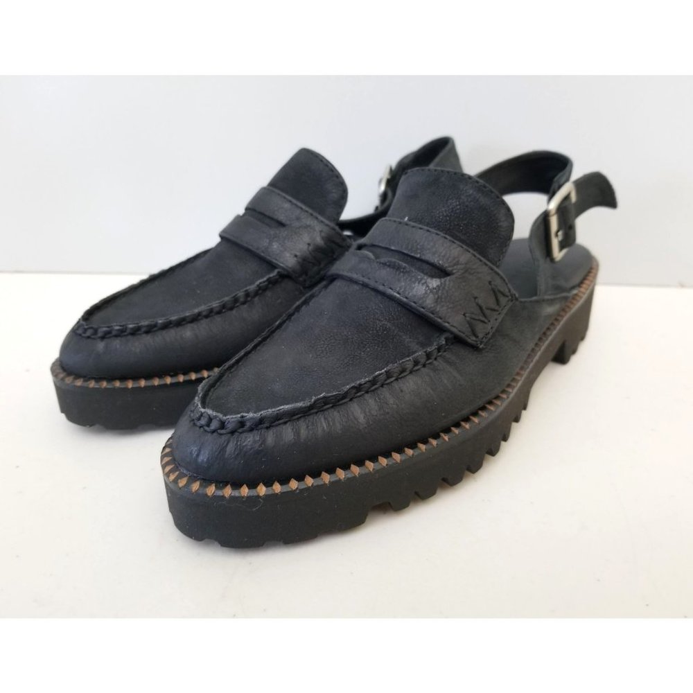 Freda Salvador Juana Flats Penny Loafer Slingback Mules Womens Size 7